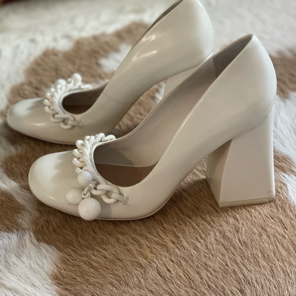 Tory Burch Bone colored pumps , WORN ONCE